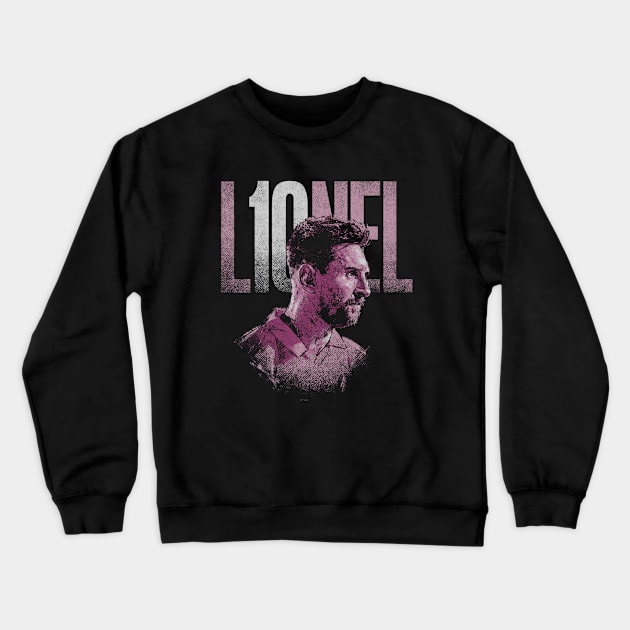 Lionel Messi Miami Number Name Crewneck Sweatshirt by artbygonzalez